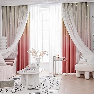 Rideaux occultants double couche à 2 panneaux de 63 pouces de longueur