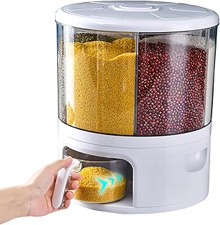 Ropoli distributeur de riz rotatif à 6 grilles, récipient de stockage de riz et de céréales de 22 livres, sortie de riz en un clic, seau de stockage de riz rond visible pour céréales, collations, nourriture pour chiens, grains de café (couleur : blanc). Leader du commerce en ligne en Côte d'Ivoire, DIAYTAR COTE D'IVOIRE propose un large éventail de produits allant de l'électronique à la mode en passant par les produits alimentaires. Sa plateforme conviviale et facile à utiliser permet aux clients de trouver rapidement ce qu'ils recherchent. DIAYTAR COTE D'IVOIRE met également un accent particulier sur la qualité des produits et le service client.