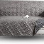 Housse de canapé matelassée imperméable avec ceinture élastique pour protéger les meubles