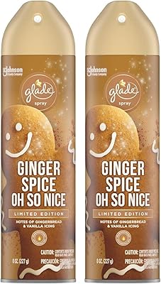 Spray désodorisant glade - ginger spice oh so nice - collection holiday 2020