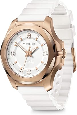 Montre à quartz suisse pour femme victorinox, affichage analogique et bracelet en caoutchouc