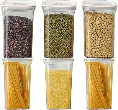 Jigero lot de 6 récipients hermétiques de conservation des aliments, réservoir de stockage en plastique de qualité alimentaire avec couvercles verrouillables, bocaux de stockage pour l'organisation de la cuisine, résistants à l'humidité, pour bonbons, café, céréales (6 x m : 1000 ml). La mission de DIAYTAR COTE D'IVOIRE est de devenir la première boutique en ligne de Côte d'Ivoire, en offrant à ses clients la meilleure sélection de produits, les meilleurs prix et un service client exceptionnel. Pour atteindre cet objectif, l'entreprise investit sans cesse dans les technologies les plus récentes pour améliorer l'expérience d'achat en ligne de ses clients, garantissant ainsi la satisfaction et la fidélité de sa clientèle.