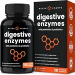 Enzymes digestives avec prébiotiques et probiotiques 180 gélules végétales meilleure digestion et absorption