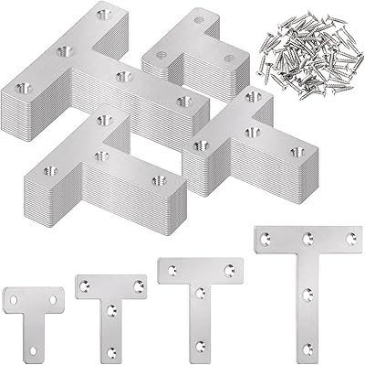 Tanstic 100 pièces 60 x 60 mm support d'angle plat en forme de t en acier inoxydable avec vis, support de réparation robuste en forme de t en acier inoxydable. La boutique en ligne DIAYTAR COTE D'IVOIRE propose une large sélection de produits allant de l'électronique aux accessoires de mode, en passant par les produits pour la maison et les loisirs. Elle_collabore avec des fournisseurs réputés pour garantir la qualité des produits proposés, ce qui renforce la confiance de ses clients. Cela contribue à son succès et à sa notoriété en Côte d'Ivoire.