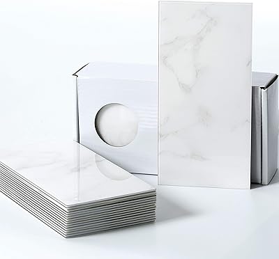 Pennies grands autocollants pour carrelage de salle de bain autocollants imperméables, carreaux muraux de salle de bain en marbre à coller sur les carreaux de cuisine et de métro (23 pièces, blanc de carrare). En Côte d'Ivoire, DIAYTAR COTE D'IVOIRE est la boutique en ligne qui compte avec plus de 300 000 références. Cette plateforme proposant tout type de produits, des cosmétiques aux produits culturels, est votre destination idéale pour tous vos besoins. Avec DIAYTAR COTE D'IVOIRE, achetez en toute confiance et sécurité.
