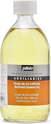 Diluant à l'huile de lin raffiné bebeo pour peintures, bouteille de 495 ml
