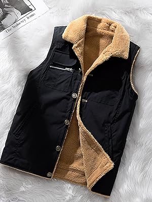 Anhcra veste utilitaire pour homme avec doublure en peluche