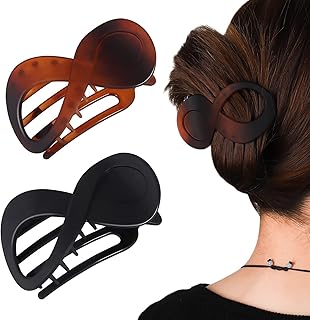 Paquet de 2 pinces à cheveux à grandes griffes, pinces à cheveux antidérapantes
