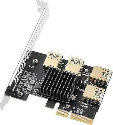 Beyimei nouveau riser pcie 1 à 4, emplacement pour carte pci express 4x
