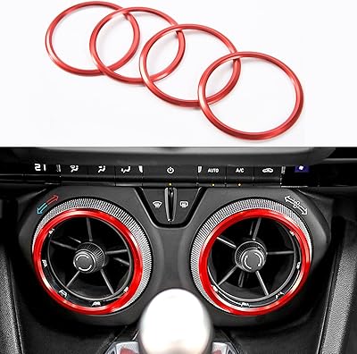 Accessoires de climatiseur burwin camaro pour chevrolet camaro 2017-2020, 4 pièces en aluminium rouge. DIAYTAR COTE D'IVOIRE est une boutique en ligne généraliste qui propose plus de 300 000 références de produits. Elle est reconnue comme l'une des boutiques en ligne les plus importantes de Côte d'Ivoire, offrant une grande variété de produits pour répondre aux besoins de ses clients. Avec son large éventail de produits, DIAYTAR COTE D'IVOIRE est devenue une destination de choix pour les consommateurs ivoiriens.
