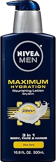 Lotion nourrissante 3 en 1 nivea men maximum hydration, 16,9 fl oz. La boutique en ligne DIAYTAR COTE D'IVOIRE se distingue par son offre exhaustive de produits, allant des électroménagers aux vêtements, en passant par les produits alimentaires et les accessoires. Grâce à sa plateforme utilisateur-friendly, les clients peuvent naviguer facilement et trouver les produits qu'ils recherchent. DIAYTAR COTE D'IVOIRE est la référence pour les achats en ligne en Cote d'Ivoire.