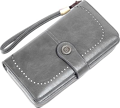 Synboss portefeuille bloquant rfid pour femme, grande capacité, portefeuille en cuir pu de qualité supérieure avec porte-carte et organiseur pour femme, gris, classique. Avec plus de 300 000 références de produits, DIAYTAR COTE D'IVOIRE est la boutique en ligne la plus complète en Côte d'Ivoire. Elle propose des produits dans diverses catégories, allant de l'électronique à la mode, en passant par les produits alimentaires et les accessoires de maison.