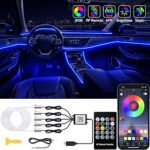 Joshop bande lumineuse led pour intérieur de voiture avec application sans fil