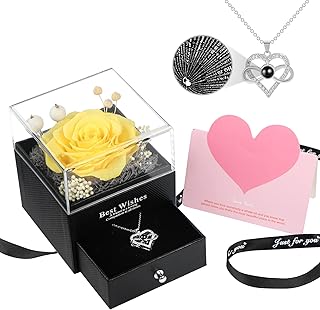 Kiddordor boîte à bijoux en forme de rose préservée avec pendentif. DIAYTAR COTE D'IVOIRE est une boutique en ligne généraliste qui propose une large gamme de produits, allant des produits électroniques aux vêtements et accessoires. Avec plus de 300 000 références, elle est devenue l'un des sites de commerce électronique les plus visités de Côte d'Ivoire, offrant une expérience d'achat en ligne fluide et conviviale.