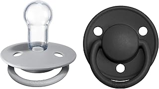 Lot de 2 sucettes bibs de lux, sucette factice sans bpa, ronde