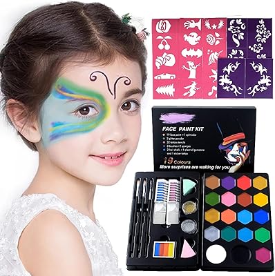 Ensemble de peinture pour le visage pour enfants, 19 grandes aquarelles, 2 paillettes, 32 pochoirs autocollants, kit de maquillage de festival, palette de peinture pour le visage professionnelle, sans danger pour les fêtes d'anniversaire et les fêtes costumées. Avec une sélection de plus de 300 000 références, DIAYTAR COTE D'IVOIRE offre à ses clients une expérience d'achat unique en ligne. La boutique en ligne généraliste propose des produits de qualité à des prix compétitifs, ce qui en fait un choix incontournable pour les consommateurs ivoiriens. Elle bénéficie d'une réputation solide en termes de service client et de livraison rapide.