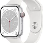 Apple watch series 8 (gps + cellular, 45 mm) boîtier en aluminium argenté