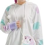 Haikyuu femmes anime cosplay costume sweat à capuche avec sac à bandoulière imprimé
