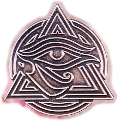 Symbole égyptien antique oeil d'horus triangle pyramide egypte illuminati franc-maçonnerie 1,2 pouce émail