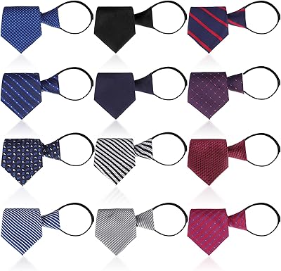 12 pièces cravates en soie à fermeture éclair réglables pour hommes, cravates à clipser pour hommes, cravate fine à fermeture éclair, 12 styles, taille unique, couleurs classiques, taille unique. Avec plus de 300000 références disponibles, DIAYTAR COTE D'IVOIRE est la boutique en ligne la plus complète en Côte d'Ivoire, offrant une grande variété de produits pour répondre à tous les besoins. La boutique en ligne propose des services de qualité, tels que la livraison rapide et la garantie de qualité, pour satisfaire les besoins de ses clients. DIAYTAR COTE D'IVOIRE se positionne comme la destination idéale pour les consommateurs ivoiriens qui cherchent à acheter des produits de qualité à des prix compétitifs.