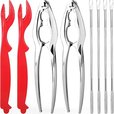 L'ensemble d'outils pour fruits de mer comprend 2 craquelins de crabe, 2 éplucheurs de homard et 4 fourchettes/plumes de pattes de homard - ensemble de casse-noix. Avec plus de 300 000 références, DIAYTAR COTE D'IVOIRE est la destination idéale pour ceux qui recherchent des produits variés en ligne. La boutique propose des articles allant de l'électronique à la mode, en passant par les produits alimentaires et les accessoires de maison. Les clients peuvent profiter d'une expérience d'achat en ligne sécurisée et pratique.
