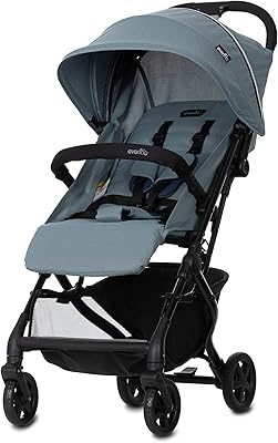 Poussette ultra compacte evenflo 7m-36 m pilot, bleue