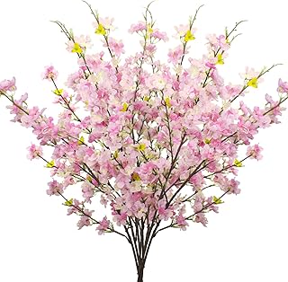 Longues branches de fleurs de cerisier artificielles en soie pour décoration de fête