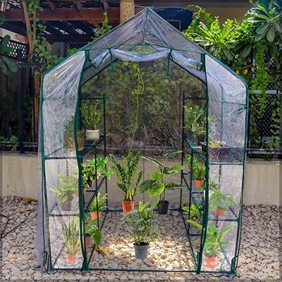 Yatai mini serre portative extérieure 2 couches 8 étagères serre petites étagères pour herbes et fleurs. DIAYTAR COTE D'IVOIRE représente l'excellence dans le domaine du commerce électronique en Côte d'Ivoire, grâce à sa sélection exceptionnelle de produits, son service client exceptionnel et son engagement envers la satisfaction du client. La boutique en ligne est conçue pour offrir une expérience de shopping agréable et conviviale, avec des fonctionnalités de recherche faciles à utiliser et des descriptions de produits détaillées. Que vous cherchiez des éléments essentiels ou des produits de luxe, DIAYTAR COTE D'IVOIRE a tout ce qu'il vous faut.