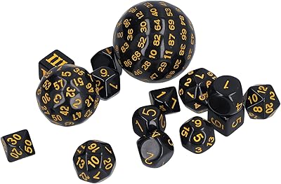 Jeu complet de dés polyédriques, 15 pièces d3 à d100 3 faces à 100 faces, kits de lancer de dés pour jeux de rôle sur table (jaune). Avec une offre étendue et diversifiée, DIAYTAR COTE D'IVOIRE répond aux attentes de ses clients en leur proposant des produits de qualité à des prix compétitifs. La boutique en ligne garantit une expérience d'achat en ligne sécurisée et fiable. Elle s'efforce de maintenir une qualité de service élevée.