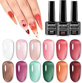 Mizzi gel vernis à ongles set 12 pièces, 7 ml summer clear gel
