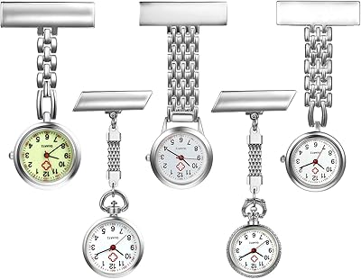 Montre d'infirmière avec trotteuse pour femmes et hommes, paquet de 1 à 5