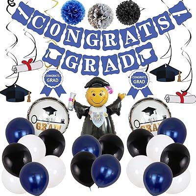 Ensemble de décorations de remise de diplôme de 37 pièces - bannière