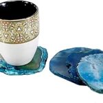 Dessous de verre en agate naturelle esplanade - ensemble de 4 dessous