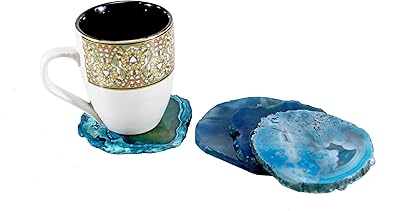 Dessous de verre en agate naturelle esplanade - ensemble de 4 dessous
