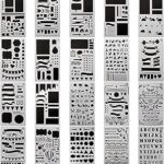 Ensemble de pochoirs en plastique pour journal intime, carnet de notes, scrapbooking, modèles