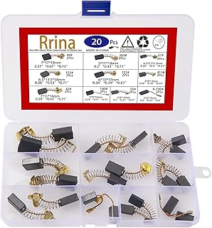 20 balais de charbon pour moteur électrique rina, 10 tailles différentes de remplacement