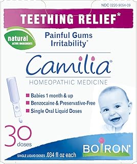 Boiron, camélia, soulagement des poussées dentaires, 30 portions de liquide unique. 1005 ml