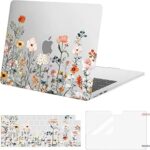 Mosiso garden floral design coque rigide en plastique avec sim a2681 m2 compatible