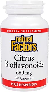 Facteurs naturels, bioflavonoïdes et capsules d'hespéridine 650 mg 90 capsules