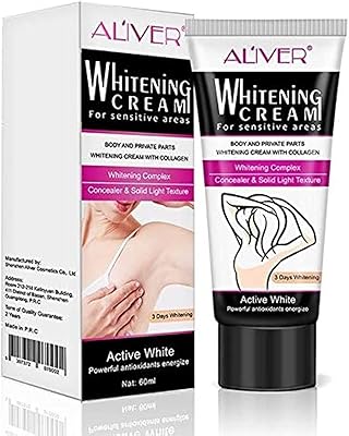 Crème blanchissante pour le corps aisselles, jambes et genoux, crème blanchissante pour le corps