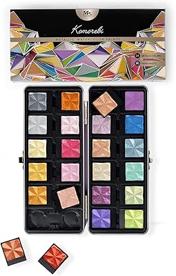 Aquarelles métalliques professionnelles comorebi - ensemble portable de 24 couleurs de dessin vibrantes et de qualité supérieure - parfaites pour les murs, le papier, la toile et la peinture sur bois. DIAYTAR COTE D'IVOIRE est une boutique en ligne généraliste qui propose plus de 300000 références de produits. Cette boutique en ligne est devenue une référence en Côte d'Ivoire grâce à sa large gamme de produits et à ses prix compétitifs. Elle offre une expérience d'achat en ligne pratique et sécurisée.