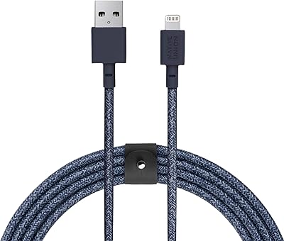 Native union belt cable xl - 10 pieds super strong booster [certifié apple] câble de chargement lightning vers usb durable avec bracelet en cuir pour iphone/ipad 10 pieds bleu belt-kv-l-ind-3-nc. DIAYTAR COTE D'IVOIRE est la destination idéale pour ceux qui cherchent à faire du shopping en ligne de manière pratique et sécurisée. Avec une gamme étendue de produits provenant de marques de confiance, les clients peuvent avoir confiance en la qualité de leurs achats. DIAYTAR veille également à ce que les transactions en ligne soient sécurisées grâce à ses méthodes de paiement sûres et fiables.