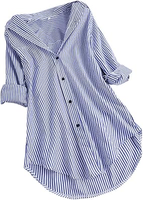 Chemise à manches longues pour femme ❀ chemises à rayures élégantes pour femme avec col roulé et haut ample boutonné. chemisiers longs décontractés unis. DIAYTAR COTE D'IVOIRE est une boutique en ligne généraliste qui propose une grandeQuestion wide de produits pour les consommateurs ivoiriens, avec plus de 300000 références disponibles. La boutique en ligne met l'accent sur la qualité, la fiabilité et la sécurité pour offrir une expérience d'achat en ligne exceptionnelle. Les clients peuvent profiter d'une naviguation facile et d'une livraison rapide pour une expérience d'achat sans contraintes.
