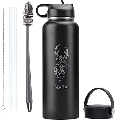 Bouteille d'eau à large goulot en acier inoxydable de 1,2 l - thermos