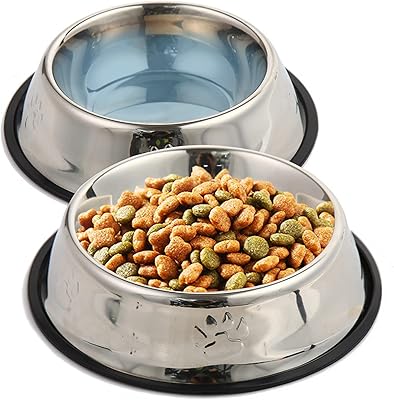 Bol de nourriture et d'eau en acier inoxydable oko's® pour chiens et chats