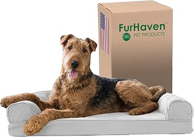 Lit pour chien et chat furhaven - lit pour chien rembourré en mousse