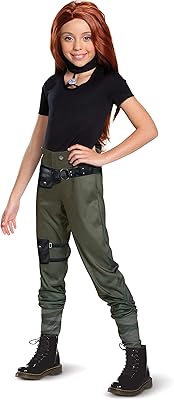 Déguisement disney kim possible girls costume noir classique, petit (4-6x)
