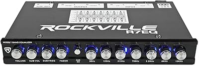 Égaliseur de voiture rockville r7eq 1/2 din 7 bandes r7eq