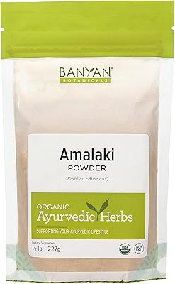 Poudre d'amalaki (amla) banyan botanicals, 1/2 livre - usda organic - emblica officinalis