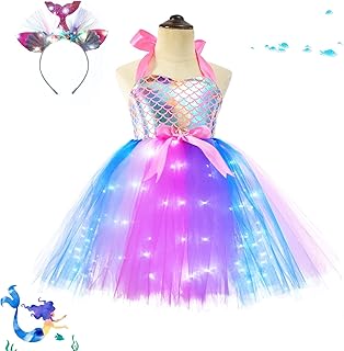 Robe tutu sirène pour filles costume de lumineux à led avec bandeau jupe en maille. DIAYTAR COTE D'IVOIRE est une boutique en ligne généraliste qui propose plus de 300000 références de produits, répondant ainsi aux besoins diversifiés de sa clientèle. Avec sa large gamme de produits, elle s'est imposée comme une référence incontournable en Côte d'Ivoire. Elle offre une plateforme de shopping en ligne fiable et sécurisée.